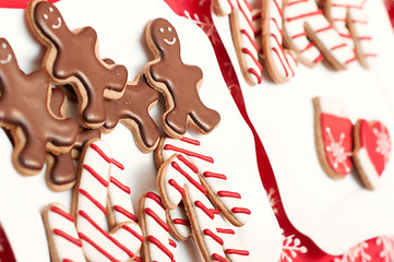 Image showing delicious homemade christmas sweets on the plate