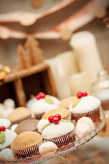 Image showing delicious homemade christmas sweets on the plate