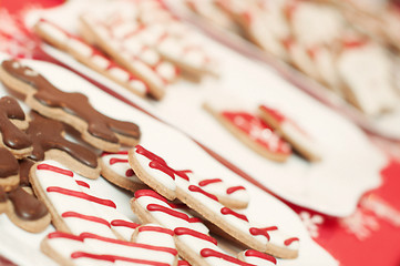 Image showing delicious homemade christmas sweets on the plate