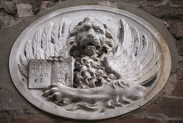 Image showing Venetian winged lion bas-relief