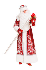 Image showing Santa Claus with gift box