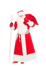 Image showing Santa holding a gift bag