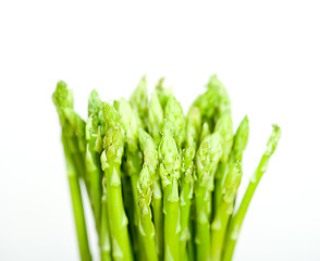 Image showing fresh asparagus over white