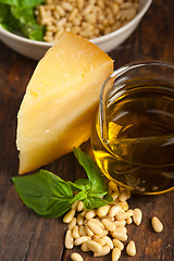 Image showing Italian basil pesto ingredients