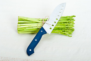 Image showing fresh asparagus over white