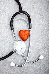 Image showing Stethoscope and heart