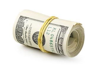 Image showing Roll of dollars