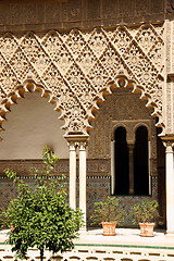 Image showing Patio de las Doncellas in Seville