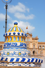 Image showing Detail of Plaza De Espana in Seville