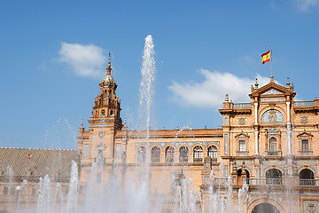 Image showing Palacio Espanol, Plaza de Espana in Seville