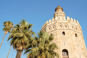 Image showing Torre del Oro or Gold Tower in Seville