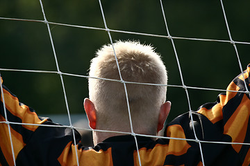 Image showing Goalkeeper from behind