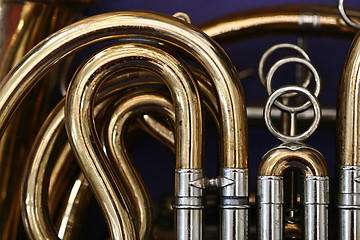 Image showing Close up of a trumpet