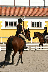 Image showing Danish horse farm with riders