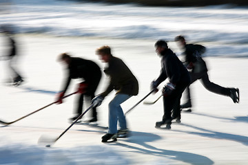 Image showing Skater on  a lake in denmark in winter