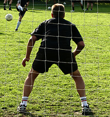 Image showing Goal shot behind the net