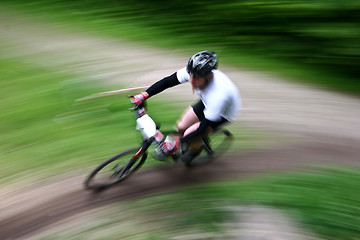 Image showing Mountain bike race