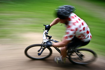 Image showing Mountain bike race