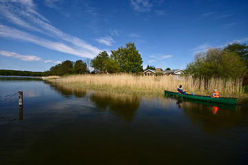 Image showing Kayack on a lake in denmark