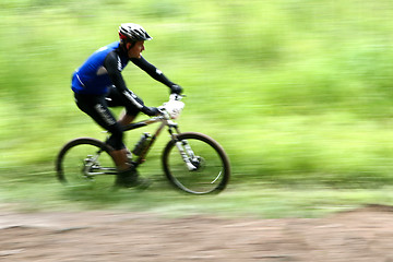 Image showing Mountain bike race