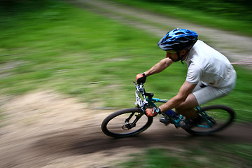 Image showing Mountain bike race