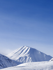 Image showing Ski slope at sun day