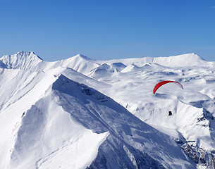 Image showing Speed riding in high mountains