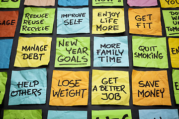 Image showing new year goals or resolutions