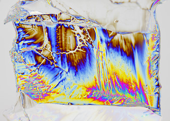 Image showing Microscopic view of magnesium sulfate heptahydrate crystal in po