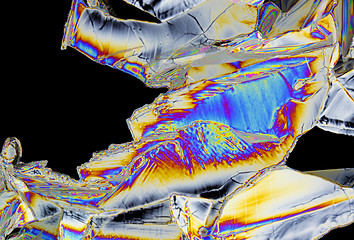 Image showing Microscopic view of magnesium sulfate heptahydrate crystals in p