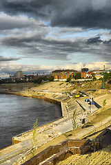 Image showing Construction of quay in Tyumen