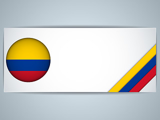 Image showing Colombia Country Set of Banners