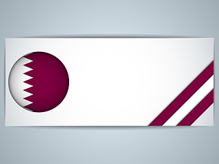 Image showing Qatar Country Set of Banners