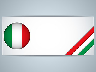 Image showing Italy Country Set of Banners