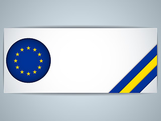 Image showing Europe Country Set of Banners