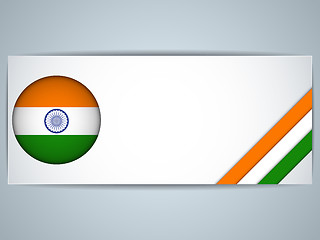 Image showing India Country Set of Banners