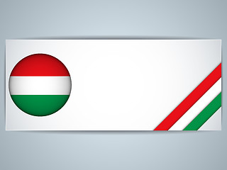 Image showing Hungary Country Set of Banners