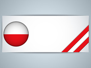 Image showing Poland Country Set of Banners