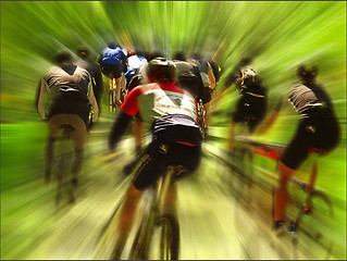 Image showing Mountain bike race