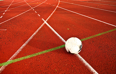 Image showing Running lane and ball