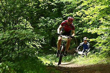 Image showing Mountain bike race