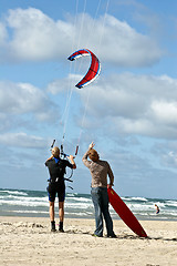 Image showing Kite surder in Denmark