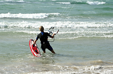 Image showing Kite surder in Denmark