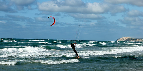 Image showing Kite surder in Denmark