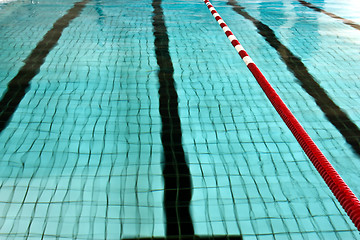 Image showing Lanes at the pool