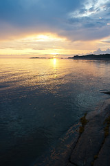 Image showing Sea sunset