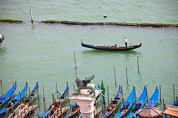 Image showing Gondolas in Venice