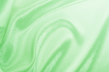 Image showing Green silk