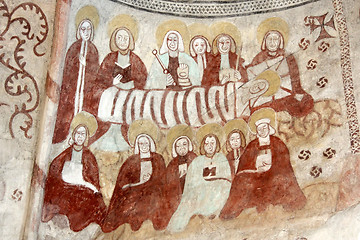 Image showing Religious Vault Paintings from Inkoo Church, Finland