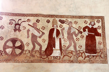 Image showing Dance of Death Religious Medieval Wall Painting